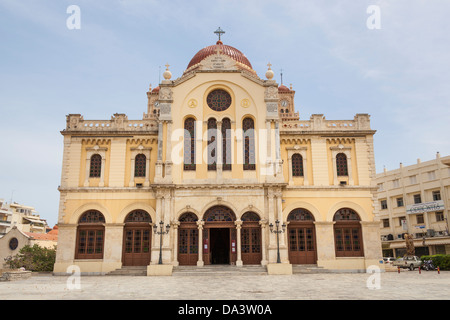 Agios Minas Kathedrale, Agios Ekaterinis Square, Heraklion, Kreta, Griechenland Stockfoto