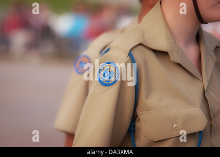 Tausende besuchen Anzac Day Märsche quer durch Australien Aufwartung zu Service-Männer, Frauen und gefallenen Kriegshelden. Stockfoto