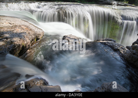 Lower Lewis River Falls im Gifford Pinchot National Forest Washington State Closeup Stockfoto