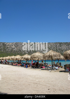 Limni Vouliagmeni, Loutraki, Corinthia, Peloponnes, Griechenland Stockfoto