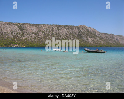 Limni Vouliagmeni, Loutraki, Corinthia, Peloponnes, Griechenland Stockfoto