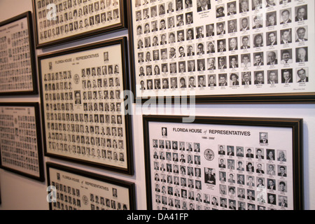 Tallahassee Florida, Florida State Capitol, historisches altes Capitol, Museum, Repräsentantenhaus, Gesetzgeber, Porträts, Besucher reisen Reise Tour zu Stockfoto
