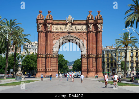 Arc del Triomf in Barcelona, Spanien Stockfoto