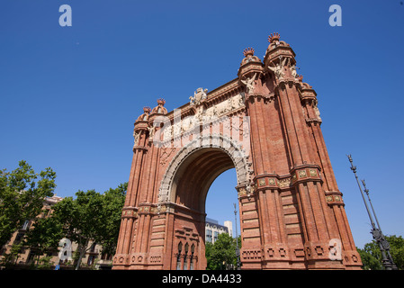 Arc del Triomf in Barcelona, Spanien Stockfoto