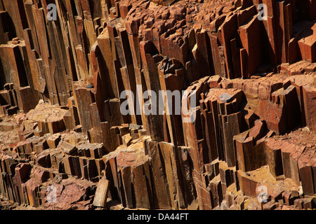 Orgel-Rohre-Rock-Formation, in der Nähe von Twyfelfontein, Damaraland, Namibia, Afrika Stockfoto