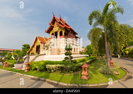 "HO TRAI", buddhistische Bibliothek im "Wat Phra Singh" in Chiang Mai, Thailand. Stockfoto