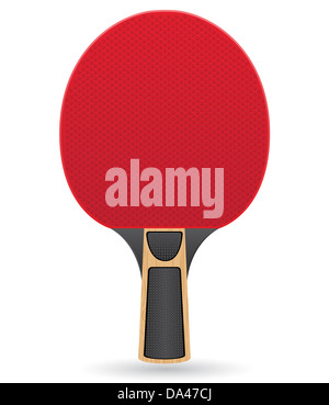 Schläger für Tischtennis Ping Pong Illustration isoliert auf weißem Hintergrund Stockfoto