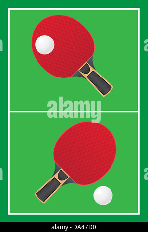 Sport Spiel Tischtennis Ping Pong Abbildung Stockfoto