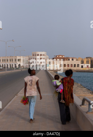 Massawa Insel Causeway, Massawa, Eritrea Stockfoto