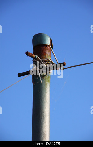 Wäscheleine auf Kleidung Pol Stockfoto