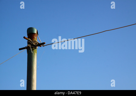 Wäscheleine auf Kleidung Pol Stockfoto