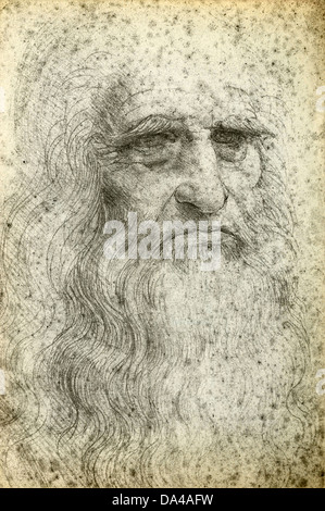 Leonardo da Vinci Selbstporträt, 1512 Stockfoto