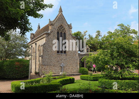 Der Pantoffel-Kapelle-Schrein in Houghton St. Giles in der Nähe von Little Walsingham in Norfolk, England. Stockfoto