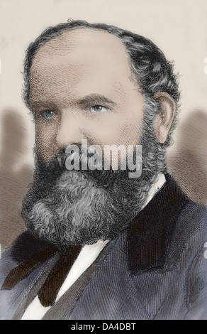 John Creswell (1828-1891). US-amerikanischer Politiker. Gravur in der spanischen und amerikanischen Abbildung, 1870. Farbige. Stockfoto