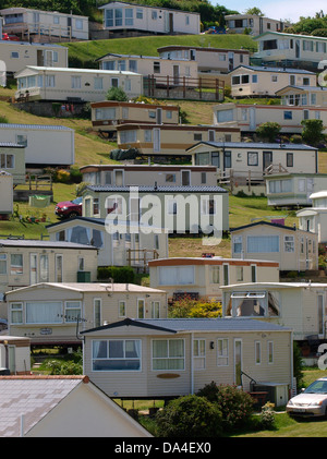 Caravan Park, Bier, Devon, UK 2013 Stockfoto