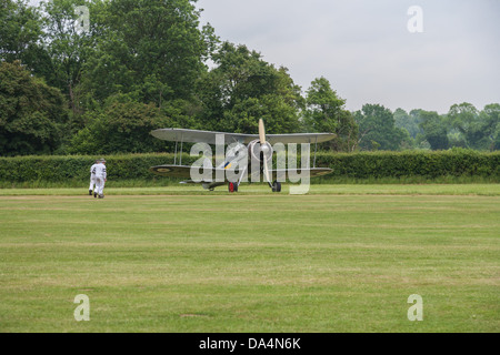 Gloster Gladiator K7985 L8032 G-AMRK am d-Day Air show in Shuttleworth (Old Warden) Flugplatz Stockfoto