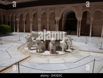 Alhambra Palast Granada Andalusien Spanien Stockfoto