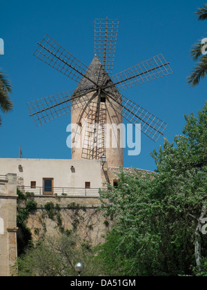 alte Windmühle, Palma De Mallorca, Mallorca, Spanien Stockfoto