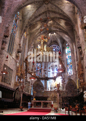 Altar, la Seu Kathedrale von Santa Maria di Palma, Palma De Mallorca, Mallorca, Spanien Stockfoto