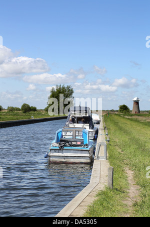 Westen Somerton am Rande des Martham Breite in norfolk Stockfoto