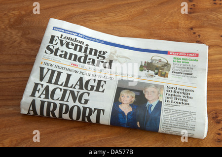 London Evening Standard Zeitung Stockfoto