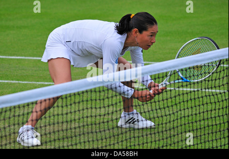 Kimiko Date Krumm (Japan) auf Wimbledon 2013 Stockfoto