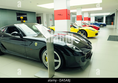 Ferrari-showroom Stockfoto
