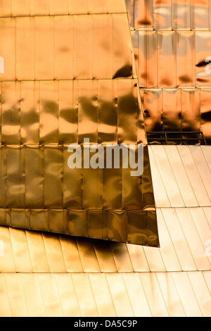 Sonnenuntergang auf Frederick R. Weisman Art Museum an der University of Minnesota. Stockfoto