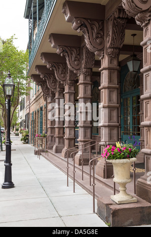 Dock-Straßentheater, 135 Church Street, Charleston SC, USA Stockfoto