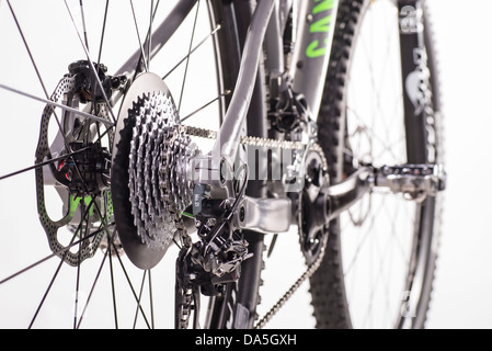 Detail eines Mountainbikes Stockfoto