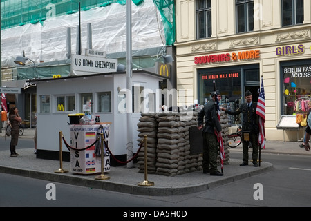 Checkpoint Charlie Berlin Stockfoto