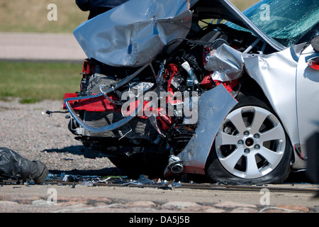 Crash Test Auto Unfallgefahr Stockfoto