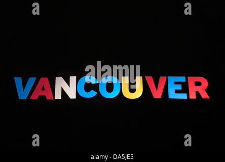 VANCOUVER BRITISH COLUMBIA KANADA ZEICHEN Stockfoto