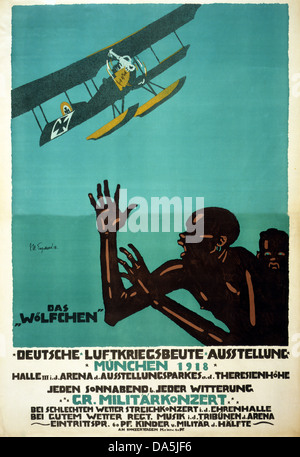 Erster Weltkrieg, WWI, Weltkrieg, Weltkrieg, Krieg, Europa, Propaganda, Poster, Deutschland, Europa, Deutsch, Propagandaplakat, Littl Stockfoto