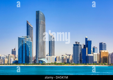 Vereinigte Arabische Emirate, Vereinigte Arabische Emirate, Nahost, Abu Dhabi, Stadt, Skyline, Central Market Tower, Tower, Architektur, Gebäude, Innenstadt Stockfoto