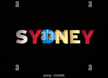 SYDNEY NEW SOUTH WALES AUSTRALIEN ZEICHEN Stockfoto