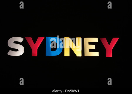 SYDNEY NEW SOUTH WALES AUSTRALIEN ZEICHEN Stockfoto