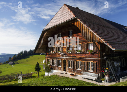 Bauernhaus, Bauernhof, Blappach, Emmental, Haus, Haus, Hof, Hof, Holzhaus, Kanton Bern, Bern, Schweiz, Europa, Trubschache Stockfoto