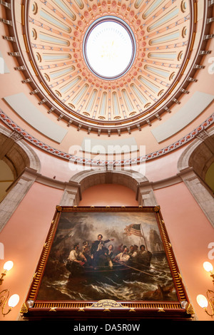 William Henry Powell Gemälde "Perrys Sieg" an der Ohio State House in Columbus, Ohio, USA. Stockfoto
