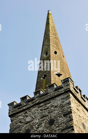 Spire auf eine Kirche in der Mitte der 1800er gebaut. Stockfoto