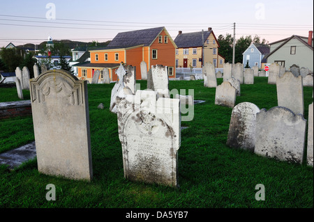 Trinity, Neufundland, Kanada, Grabstein, Friedhof, alt Stockfoto