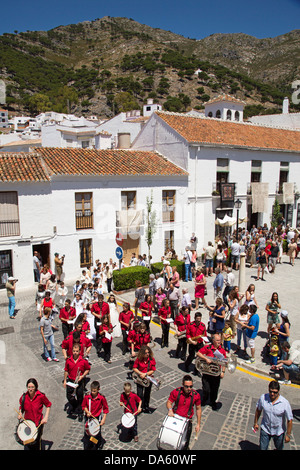 Feier des Corpus Christi Mijas Málaga Andalusien Spanien Stockfoto