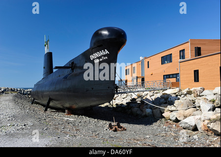 Kanada, Onondaga Pointe au Pere, Rimouski, gestrandeter, u-Boot, historische, pädagogische, Schiff, Sommer Stockfoto