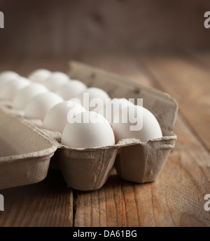 Eiern im Paket Stockfoto