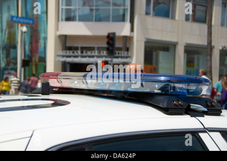 Polizei Auto auf der Straße in Santa Monica, USA. Stockfoto