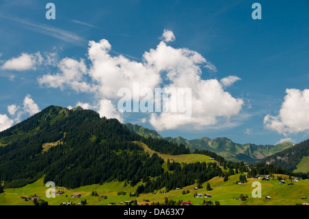 Hirschegg, Kleinwalsertal, Heuberg, Berg, 1795 Meter, Vorarlberg, Österreich, Europa, Berg, Landschaft, Landschaft, Stockfoto