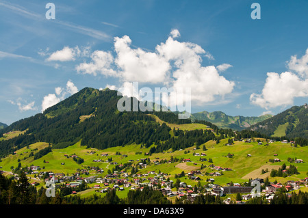 Hirschegg, Kleinwalsertal, Heuberg, Berg, 1795 Meter, Vorarlberg, Österreich, Europa, Berg, Landschaft, Landschaft, Stockfoto