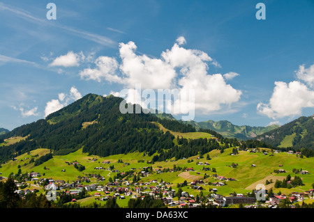 Hirschegg, Kleinwalsertal, Heuberg, Berg, 1795 Meter, Vorarlberg, Österreich, Europa, Berg, Landschaft, Landschaft, Stockfoto