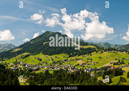 Hirschegg, Kleinwalsertal, Heuberg, Berg, 1795 Meter, Vorarlberg, Österreich, Europa, Berg, Landschaft, Landschaft, Stockfoto