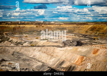 Kohle-Bergbau Grube offen geschnitten Stockfoto